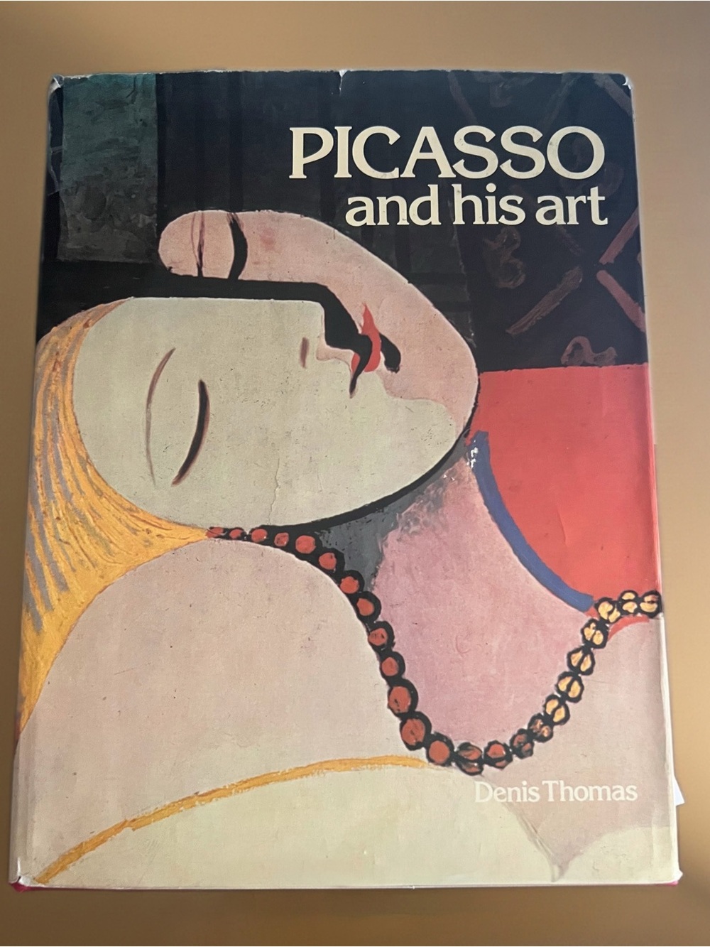 PICASSO and His Art - Vintage Decorative Home Art Book (Beige, Pink, Black)